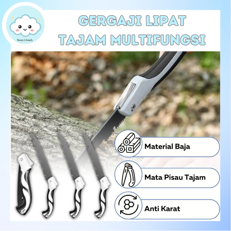 Gergaji Lipat Portable Multifungsi 47cm 210mm Portabel Folding Wood Hand Saw Alat Pemotong Kayu Daha