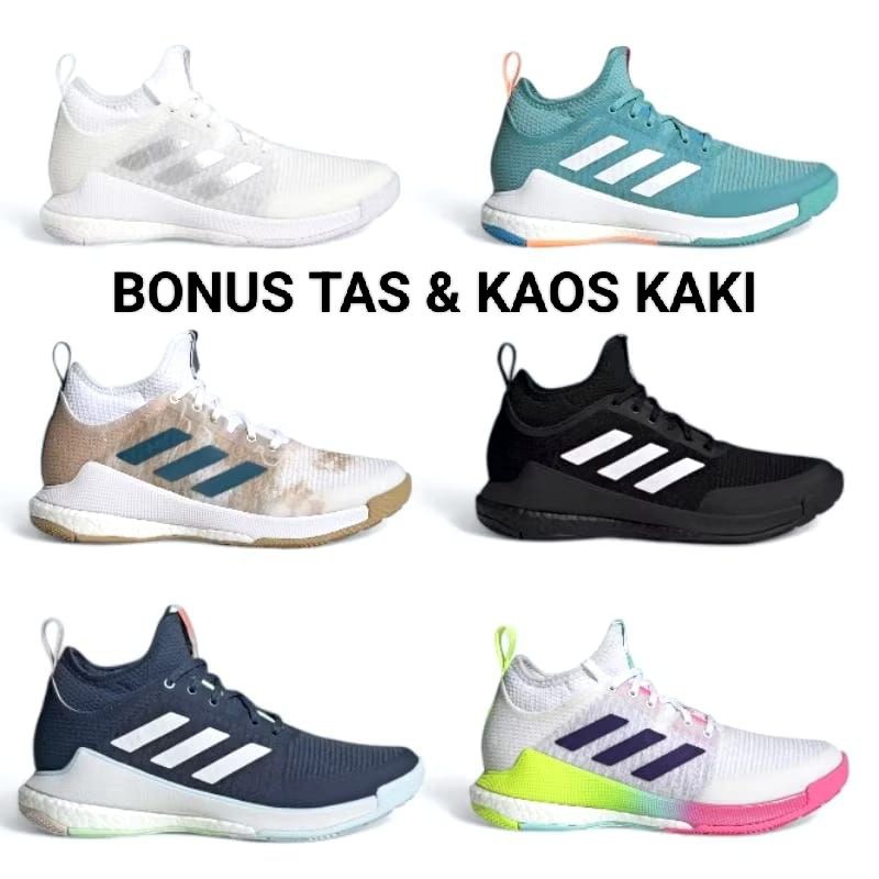 TS Sepatu Adidass Crazyflight Mid Grade ori /Sepatu Voli Adidas crazyflight /Sepatu Basket /Sepatu O