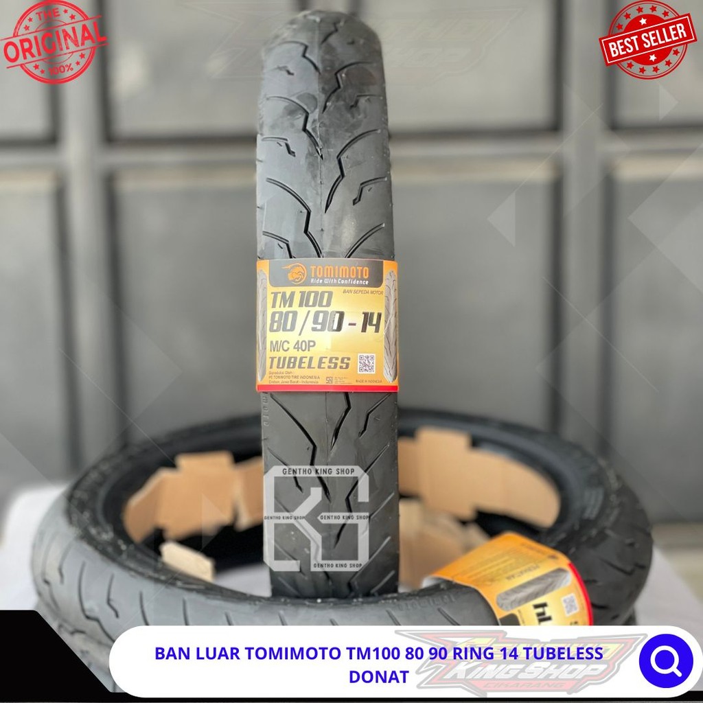 BAN LUAR TOMIMOTO TM100 80 90 RING 14 TUBELESS DONAT