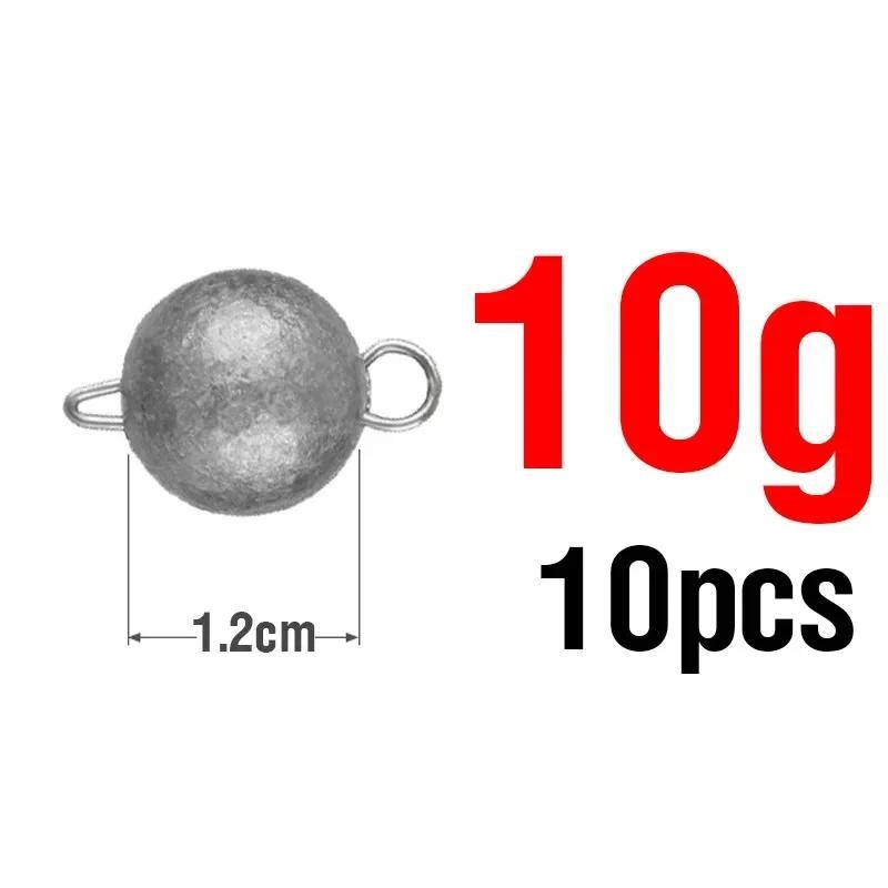 3/5/7/10g 10/20Pcs Supercontinent Sinker Fishing Jig Head Bullet Weights Soft Lure Group Hook Aggrav
