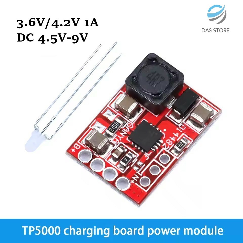 TP5000 3.6V / 4.2V 1A DC 4.5V-9V Lithium Battery Charger Module
