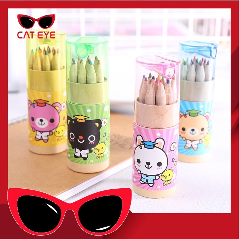 

PROMO - S5735 Pensil Warna 12 IN 1 Free Serutan Pensil / Pensil Color / Pensil Warna Karakter Kemasan Tabung Murah Import / Pencils High Quality
