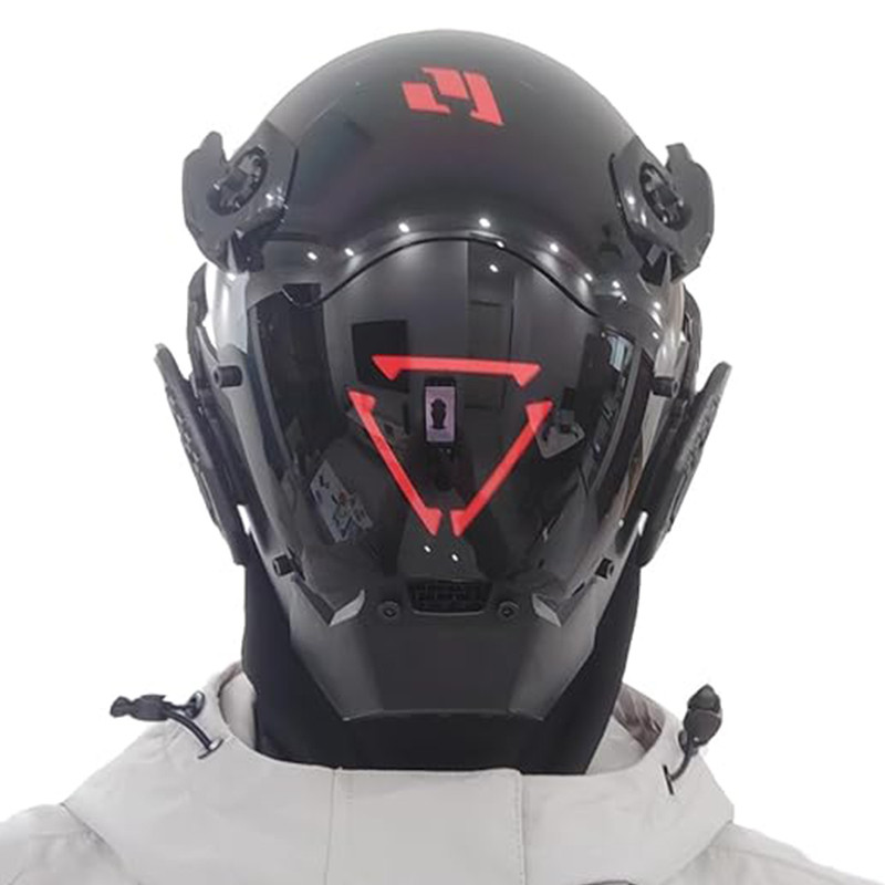Cyberpunk Mask Cosplay for Women Men Techwear Mask Halloween Cosplay Mask Fit Music Festival Party A