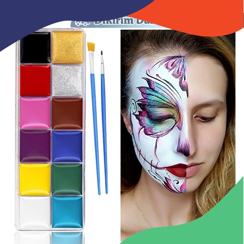 

COD 12 Warna Body Face Painting Cat Wajah Painting Wajah Body Painting Palette Wajah HOTT