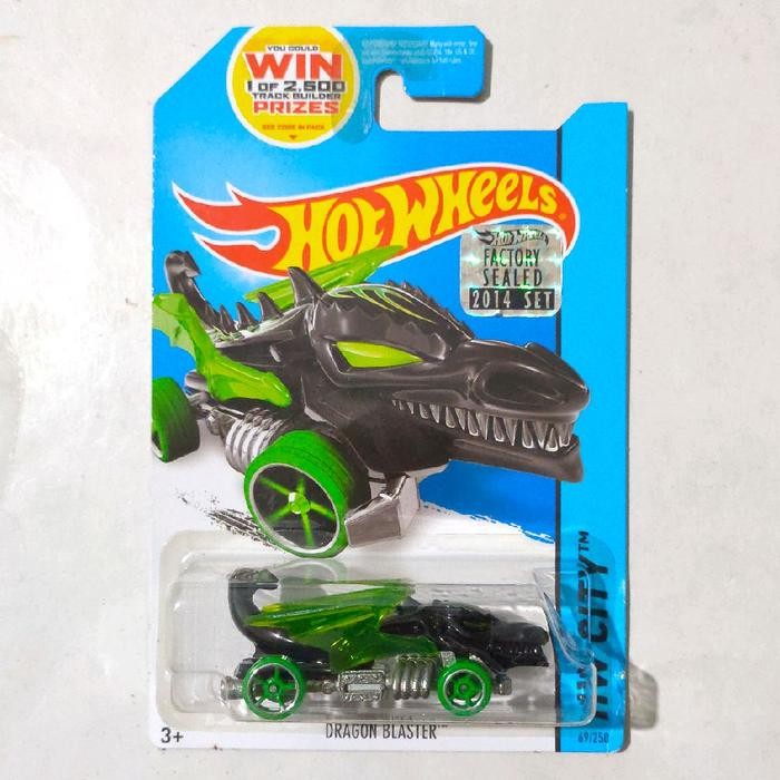 Hot Wheels HW Dragon Blaster hitam Factory Sealed  2014 HW City