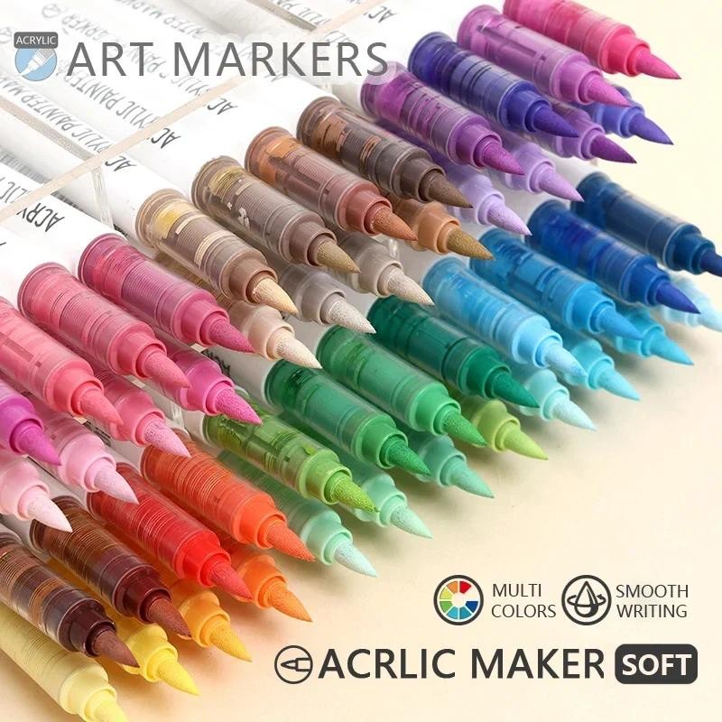 

9 Colors/Set Acrylic Paint Art Marker Pen DIY Graffiti Drawing Pens For Notebook Diary Writing Painting Stationery