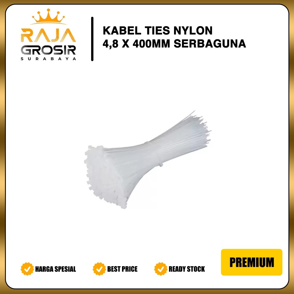 

CABLE TIES KABEL TIS WARNA Kabel Ties 4,8 x 400 mm isi 100 pcs Nylon Cable Ties Pengikat Kuat Serbaguna Universal RAJA GROSIR SURABAYA