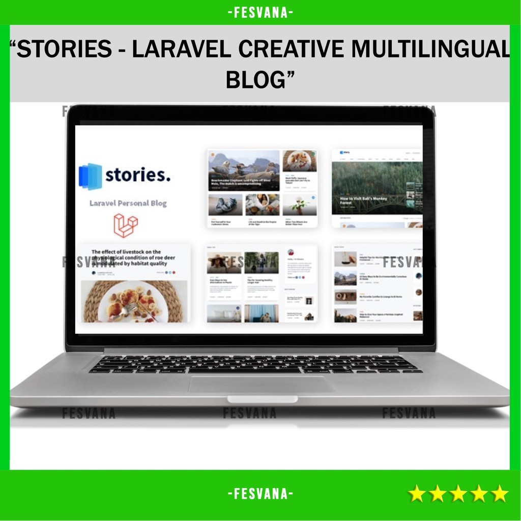 SOURCE CODE APLIKASI WEB STORIES - LARAVEL CREATIVE MULTILINGUAL BLOG D445 FESVANA