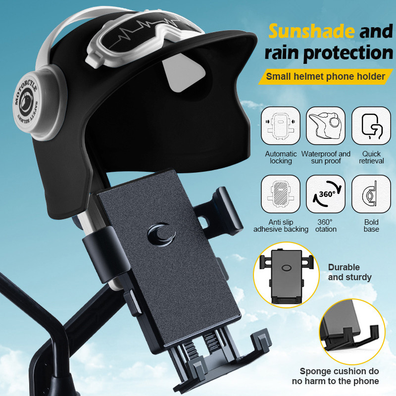 CARBOSS PlastikTopi Helm Dudukan HP Kerai Tahan Air Spion Motor Anti Getar Holder HP