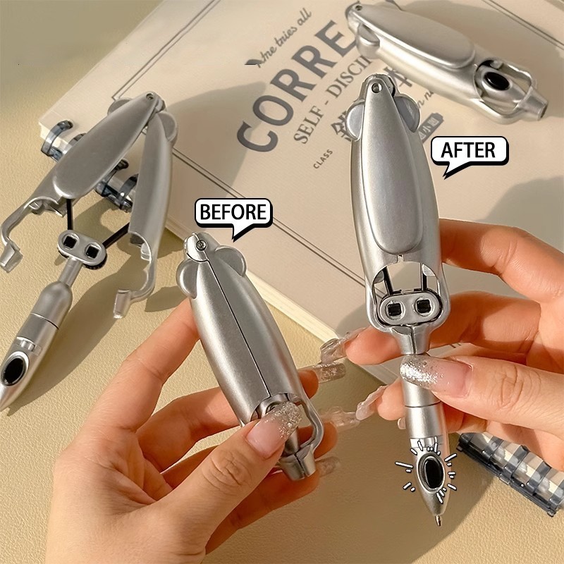 

1-2PCS Pena Transformasi Trendy/Pena Dekompresi Otomatis Alat Tulis Menyenangkan/Pena Gel Squid yang Imut