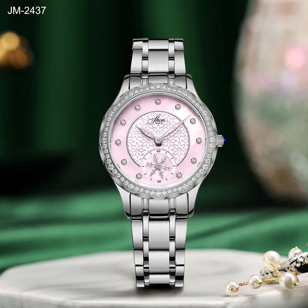 Jam Tangan Wanita Jhon Marie 2437 Rantai Stainless Steel Original