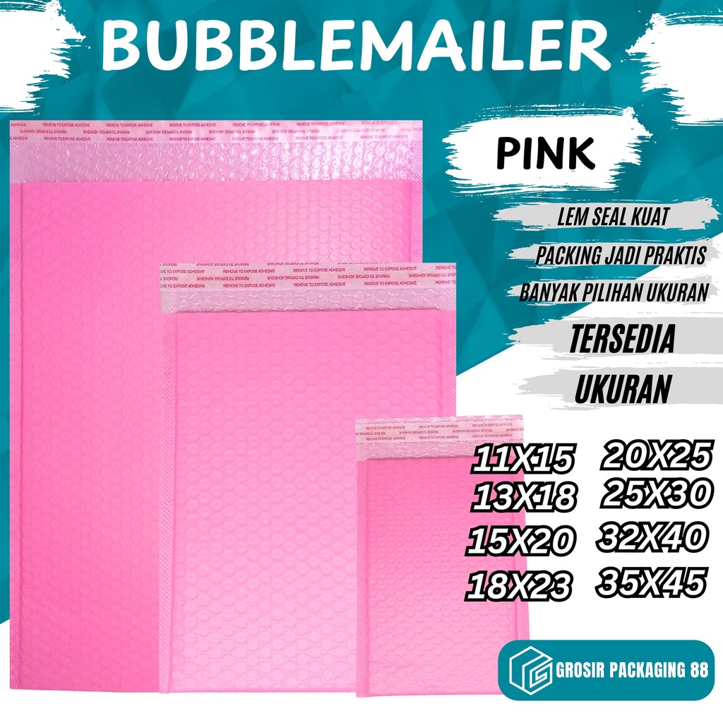 

Amplop Bubble Mailer Pink Polybubble Bag Bubblemailer Packing Online Shop