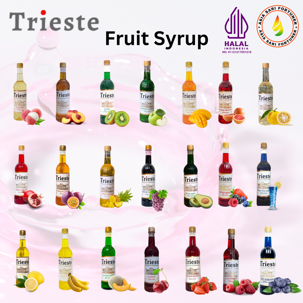

TRIESTE Italian Premium Syrup Varian FRUIT SYRUP 650ml