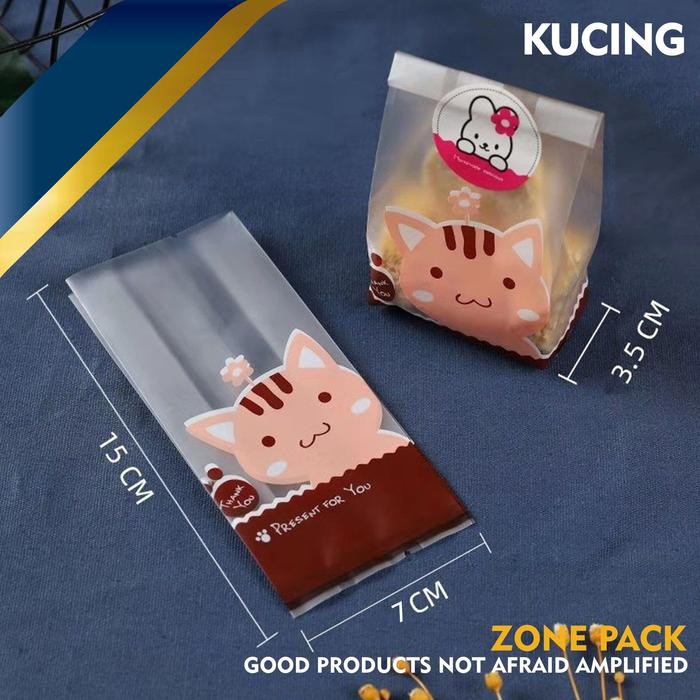 

[12 PCS] Plastik Kantong Kue| Plastik Packing Cookie | Kemasan Cemilan - KUCING