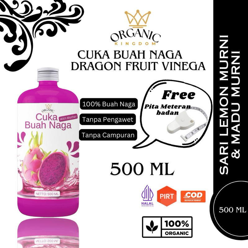 

Cuka Buah Naga 500ml Dragon Fruit Vinegar Minuman Sehat Probiotik