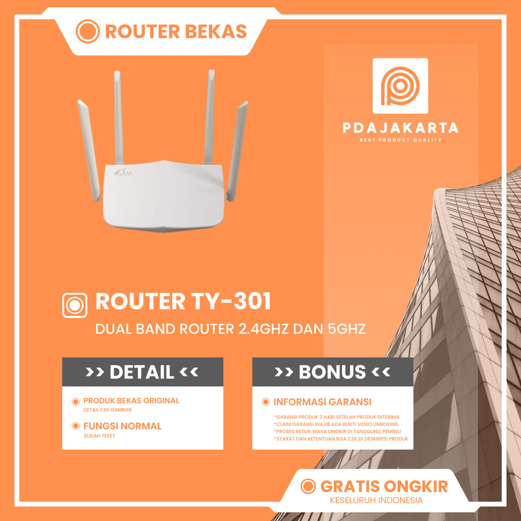 Router TY301/TY300 Dual Band Router 2.4GHz Dan 5GHz