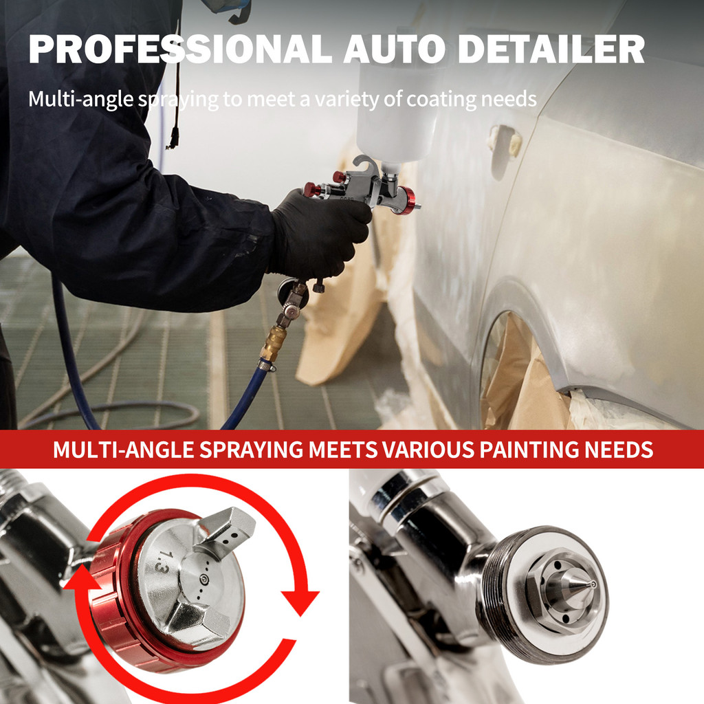 

R500 LVLP Spray Gun 1.3/mm Nozzle Professional Spray Gun Car Painting Gun 600ml Paint Gun Sprayer for Cars and Home DIY