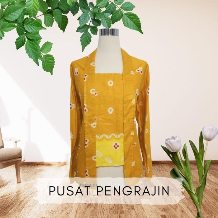 

Kebaya Kutubaru Jumputan - Kuning, S