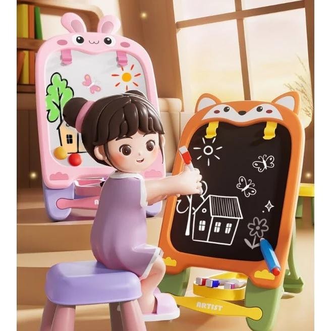 

Papan Tulis Anak 2 Sisi Karakter Lucu | Whiteboard Magnetik Edukasi + Stand Belajar Gambar