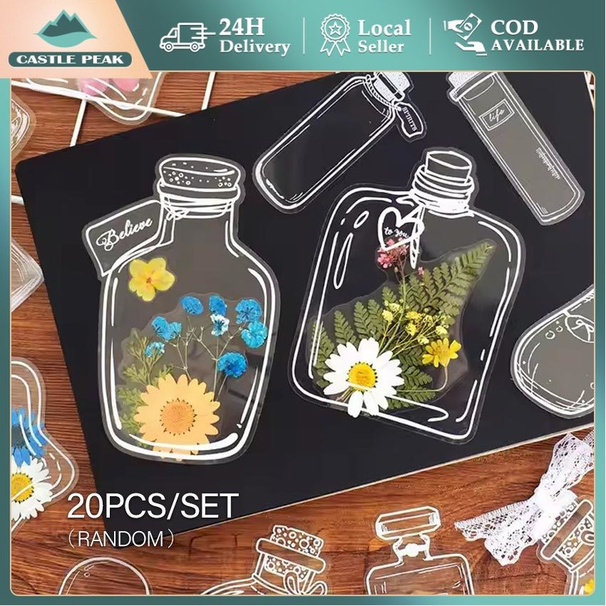

Set Perlengkapan Herbarium DIY Bookmark: Bunga Press Kertas Transparan + Plastik Laminasi - Hadiah Kreatif Dekorasi Buku Musim Gugur dalam Botol