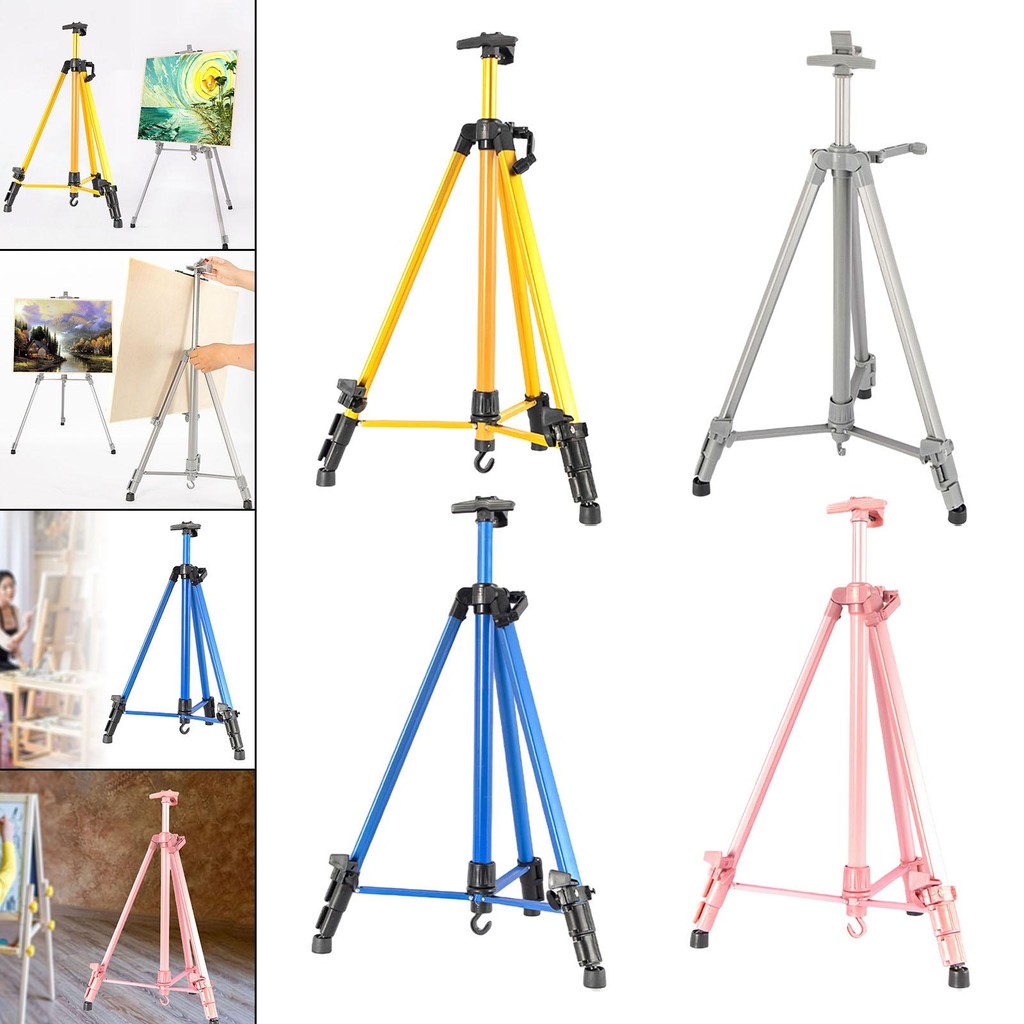 

Adjustable Painting Easel Aluminum Tripod Art Artist Sketch with Portable Bag Stand for Floor Displaying Painting