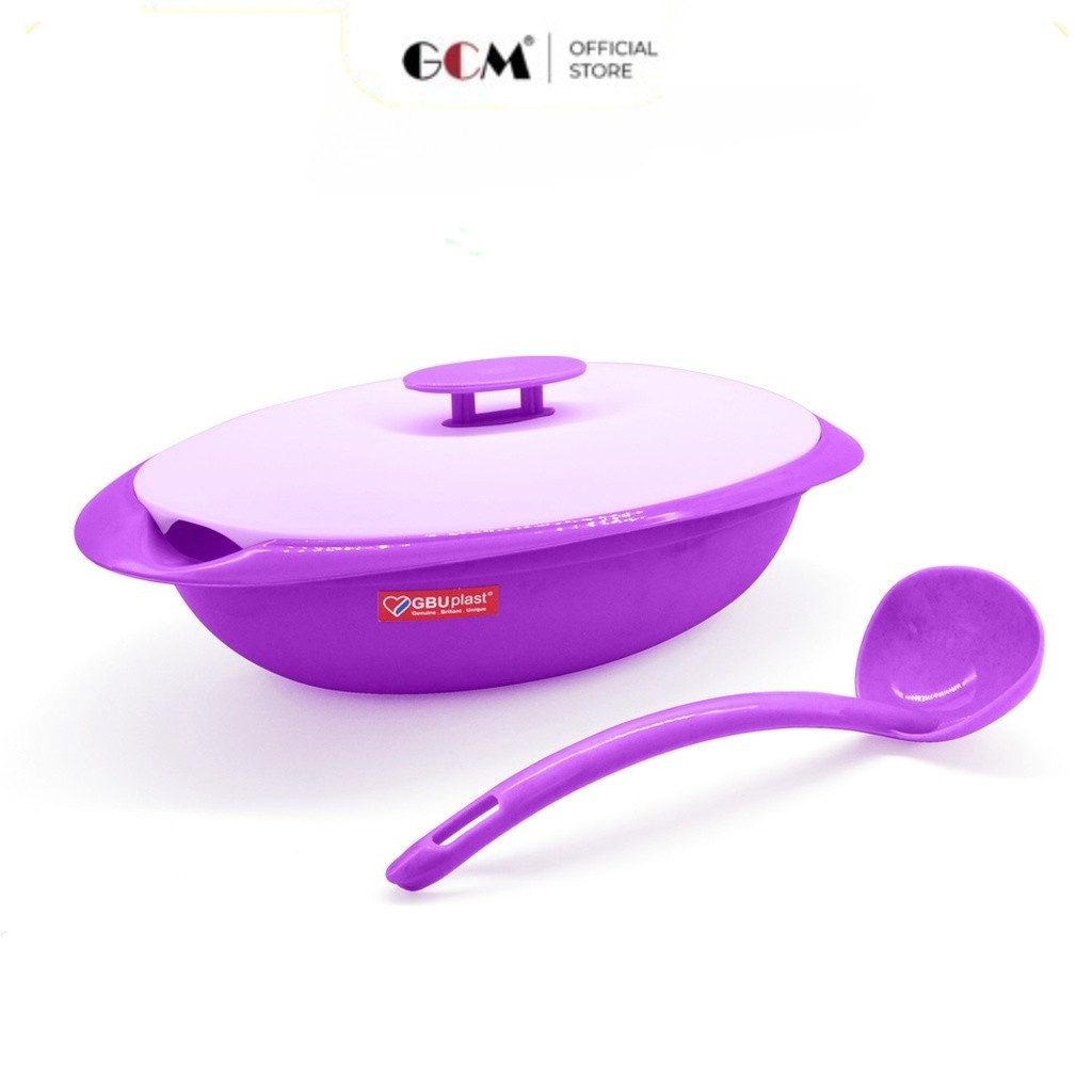 Tempat Sayur Sop Makanan Minuman Wadah Basi Prasmanan Oval 1.7 Liter  GBUplast Sapphire PO-1700