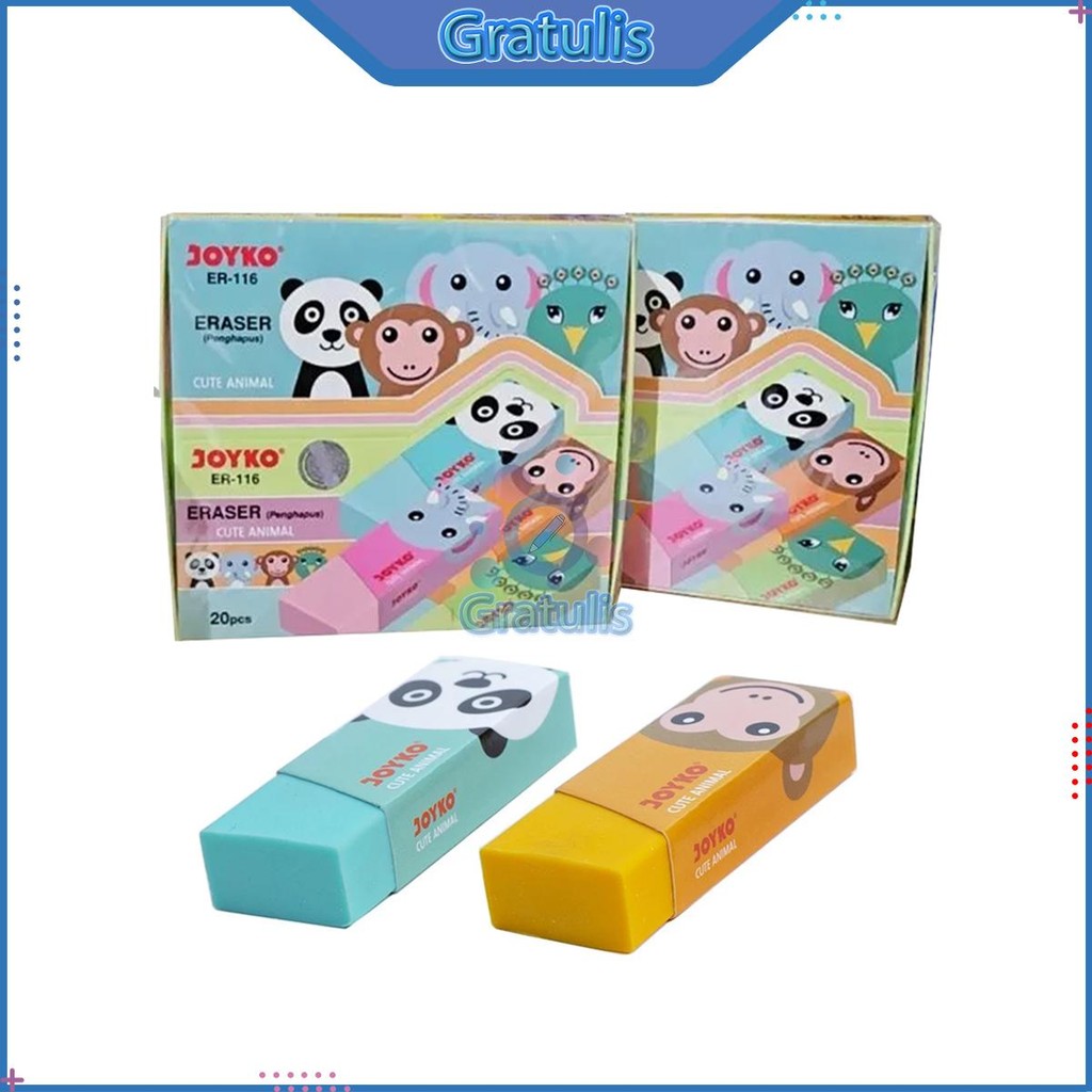 

PENGHAPUS PENSIL JOYKO BESAR [ER-116/1 PAK/20PCS] / ALAT TULIS SEKOLAH / ERASER PENCIL HAPUSAN PINSIL STIP PEMADAM MOTIF ANIMAL