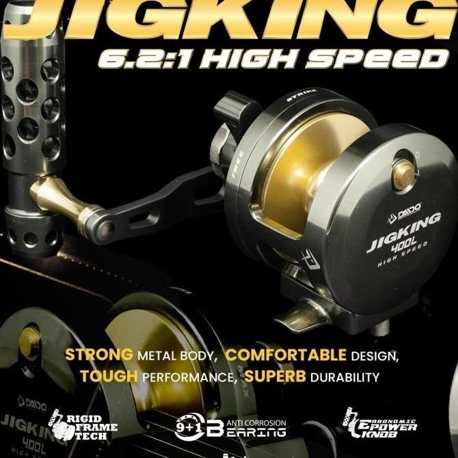 Reel Daido Jigking Overhead Highspeed Metal Body 200L 300L & 400L MBP