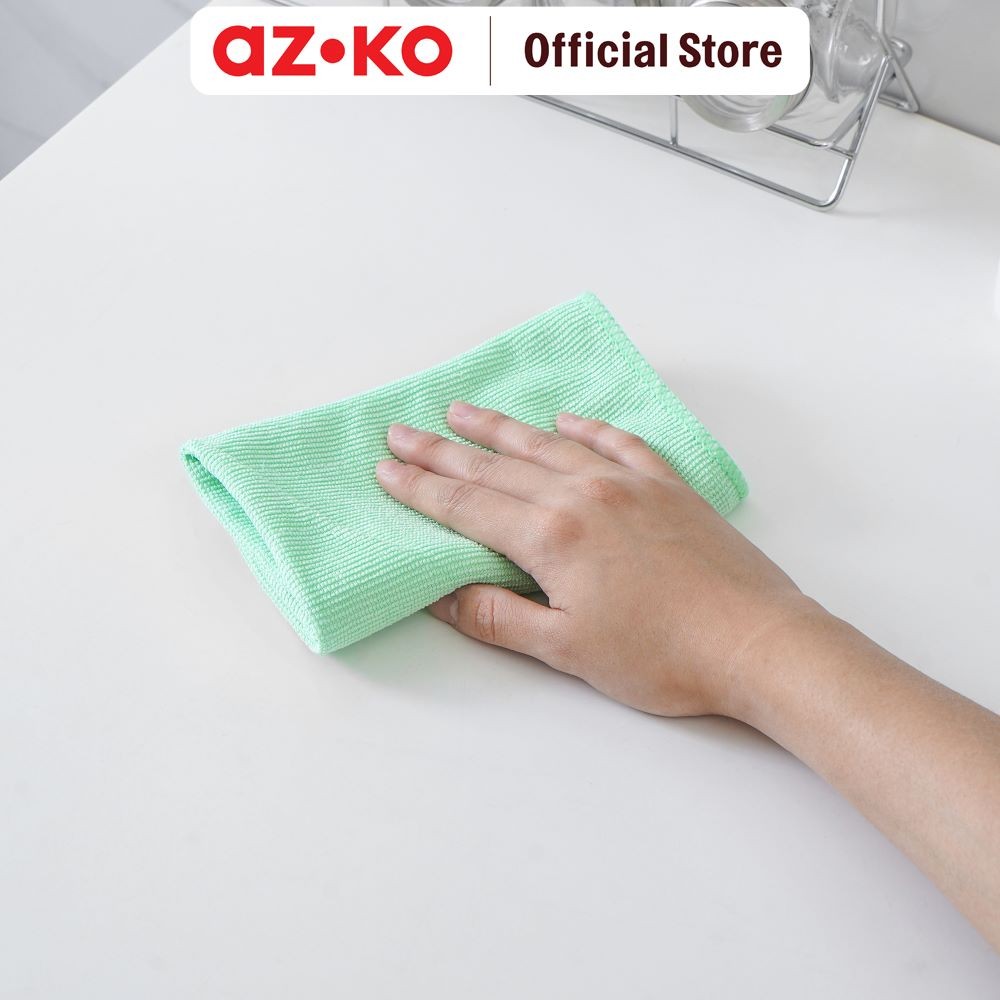 AZKO Proclean Lap Microfiber - Hijau Kain Serbet Pembersih Serbaguna Topo Dapur Multifunctional Towe