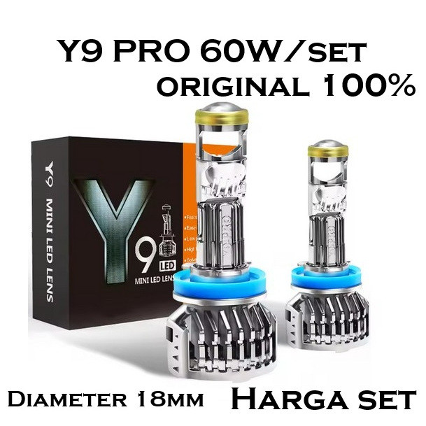Lampu LED Y9 PRO H11 mini biled projector foglamp mobil cut off lampu kabut mobil proji projie led s