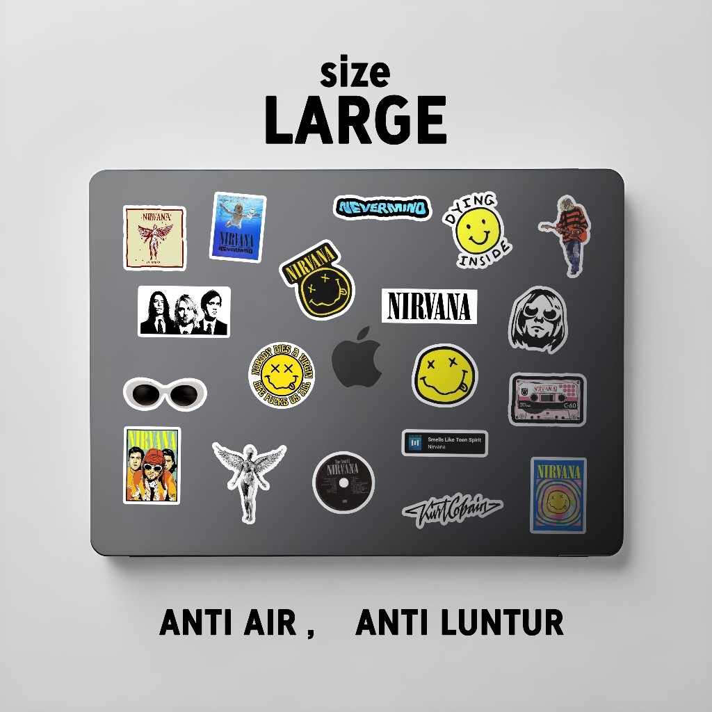 

Nirvana Stiker Aesthetic Band | Stiker Anti Luntur Anti Air
