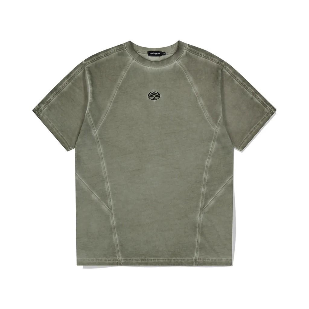 [Aland] - Mahagrid - Dyed Track Tee Khaki - Kaos Dril