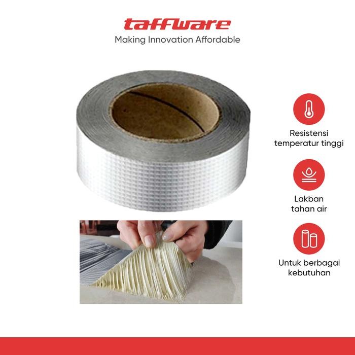 

TaffGUARD Lakban Aluminium Foil Butyl Super Adhesive Duct Tape 5cmcx3m