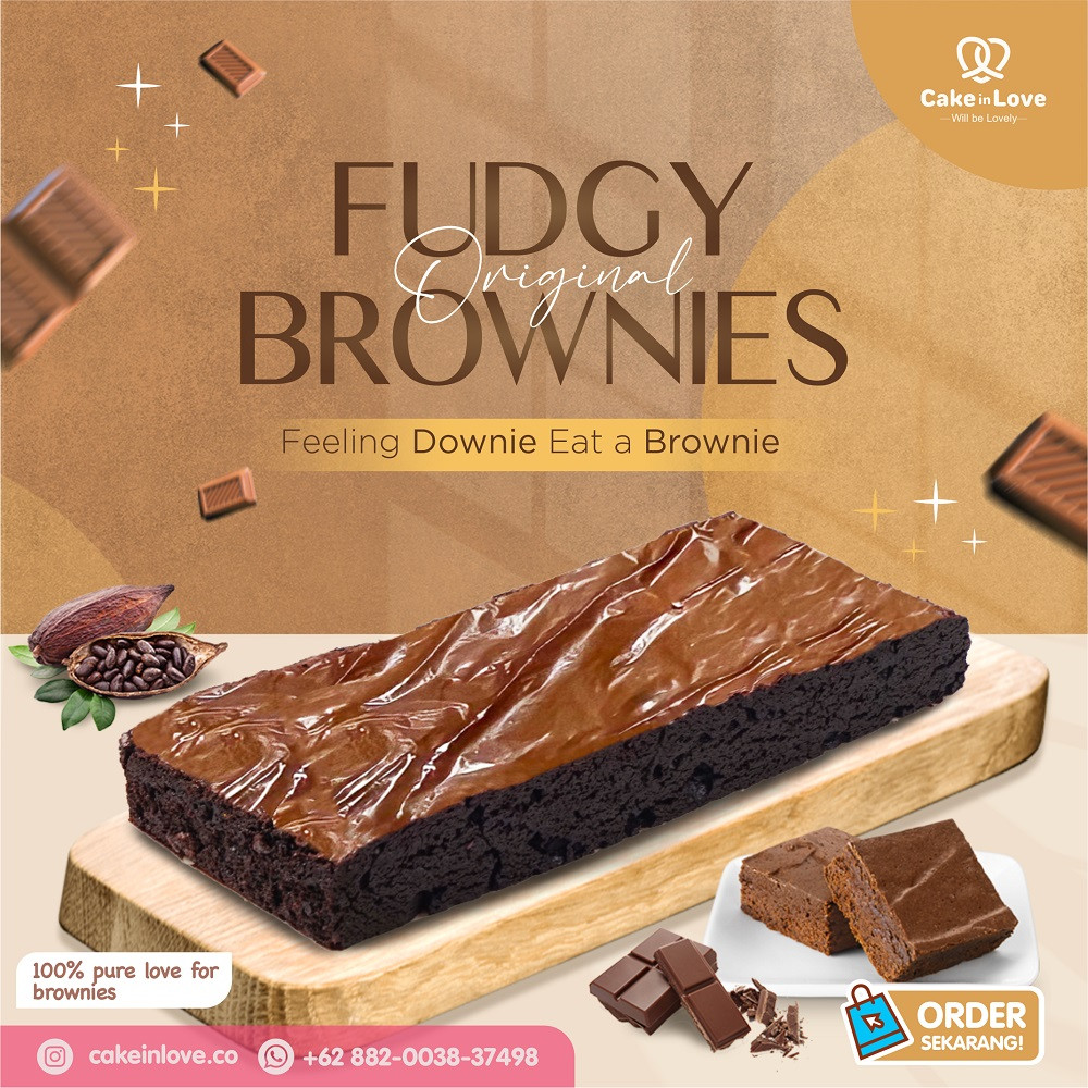 

Fudgy Brownies Original Made Cake In Love