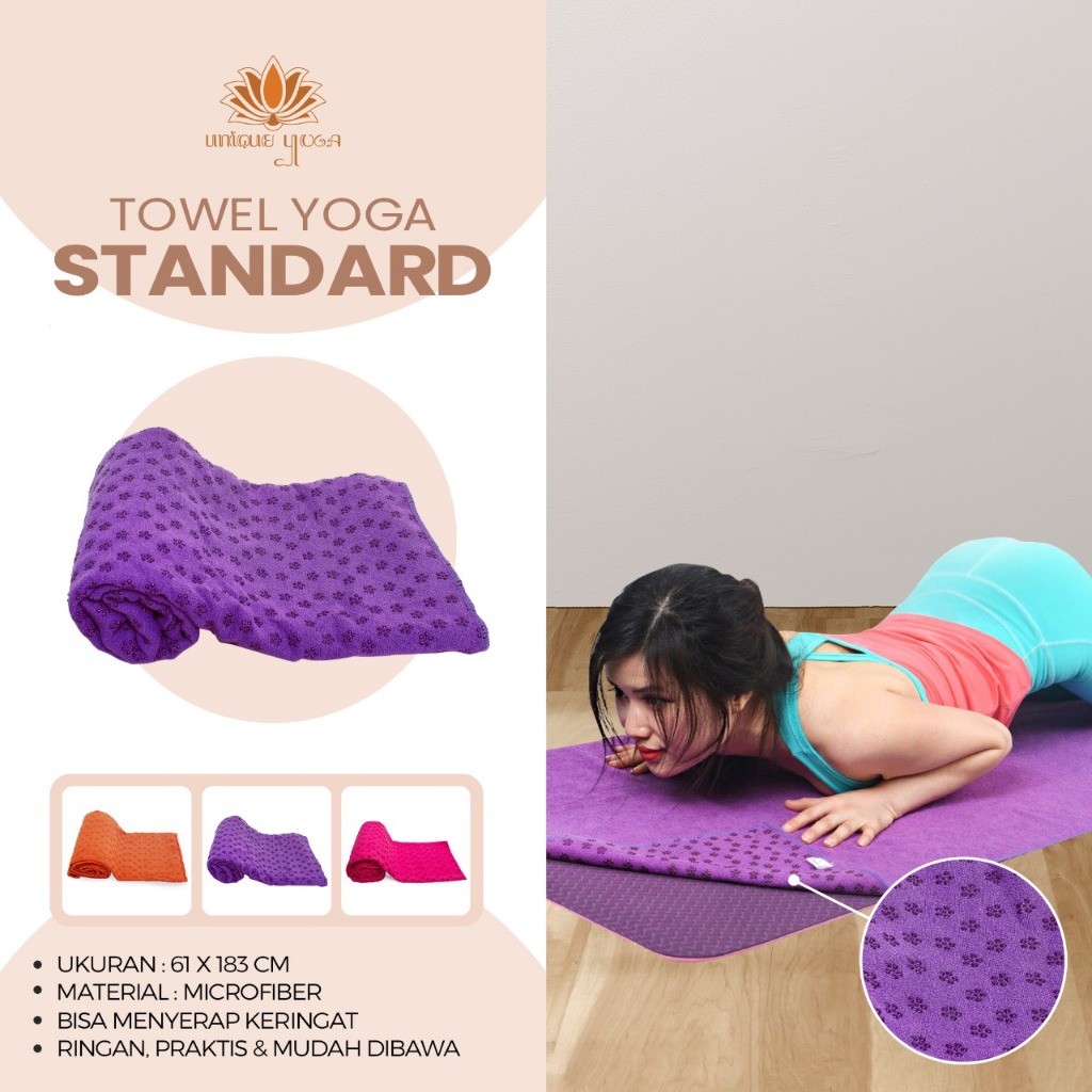 Handuk Yoga Anti Slip / Jual Yoga Towel Mat / Yoga Towel Murah/ Towel Matras Yoga / Alas Mat Yoga / 