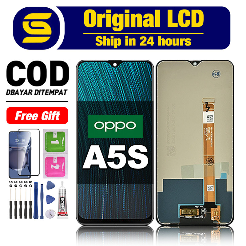 LCD OPPO A5S Original Touchscreen Fullset Compatible For Glass Digitizer ori asli