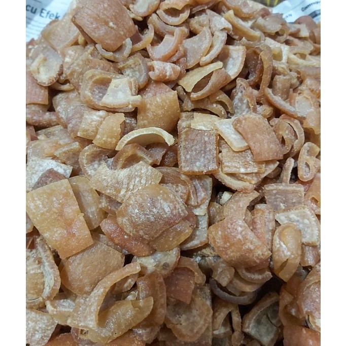 

kerupuk kulit babi/cu jiu ca jiu nong/kerupuk kulit samcen/kerupuk kulit babi siap goreng 300.grm