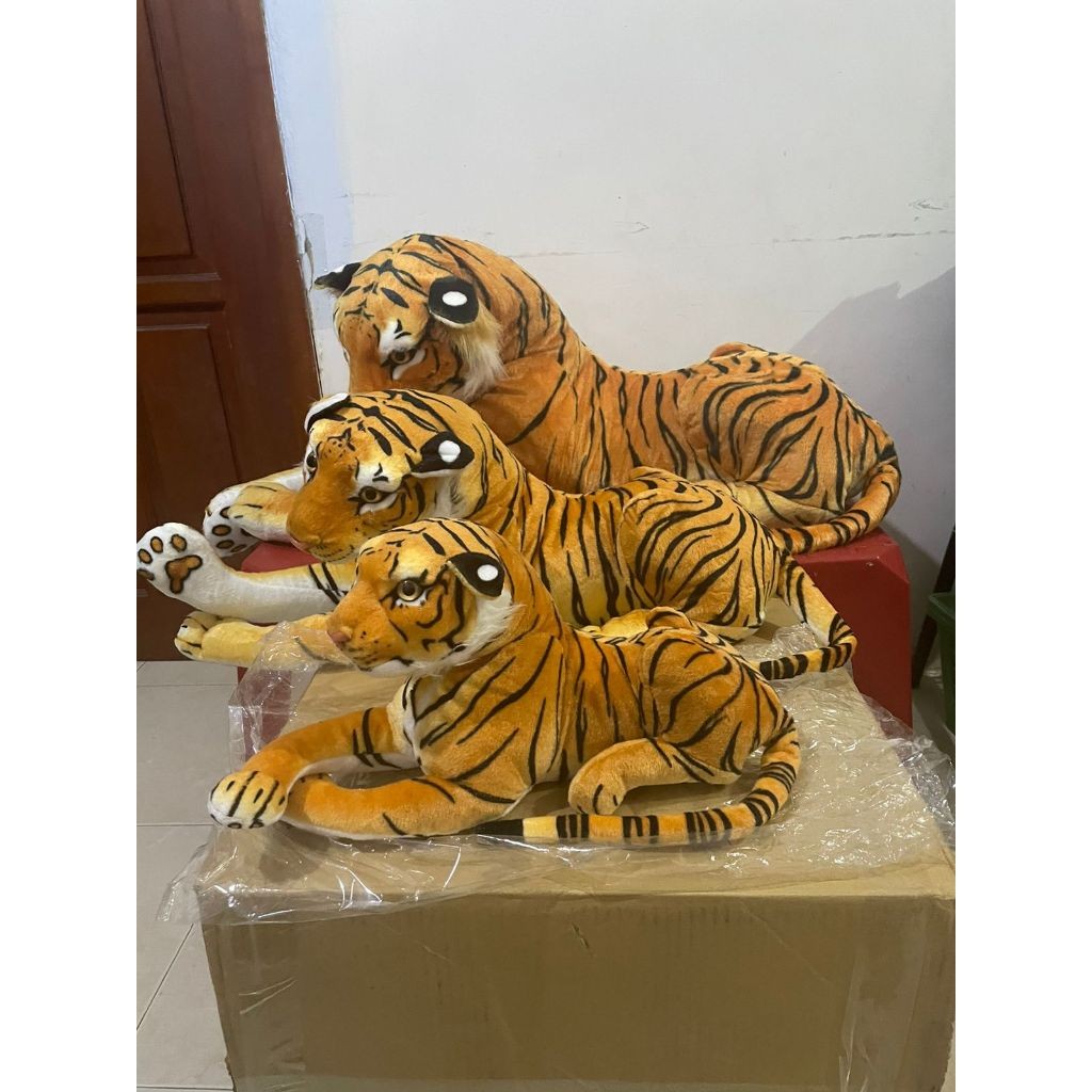 Boneka Macan Boneka Tiger 50cm 75cm 110cm Boneka Boba Boneka Bubble Tea Hadiah Natal Anak Co