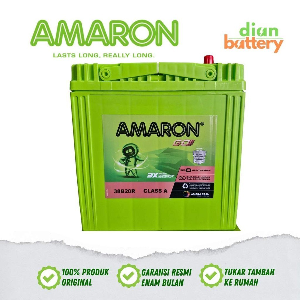 Aki Mobil Carry Futura AMARON GO 38B20R Accu Kering NS40Z (35Ah)