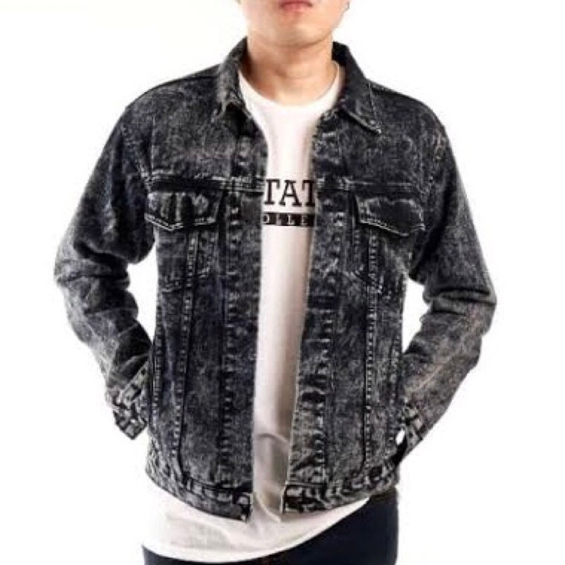 Big Promo Grs.Co Jaket Jeans Jaket Denim Biowash Jaket Biru Tua Jaket Pria Jaket Premium Teerbaru
