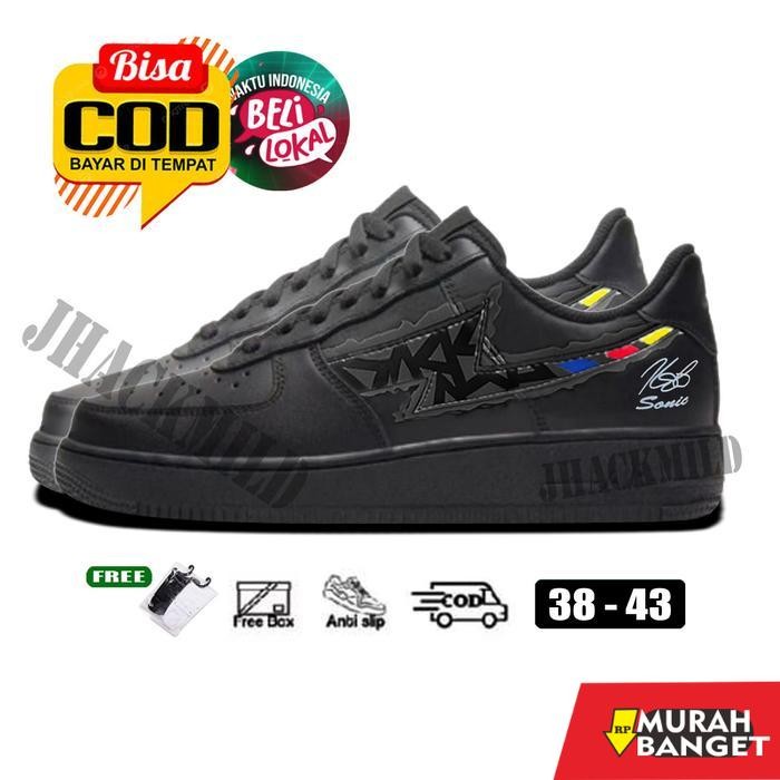 (Free Kaos Kaki) Sepatu Sneakers Casual Pria Wanita Bklyn Corvalue Footwear Air forceOne Sepatu Low 