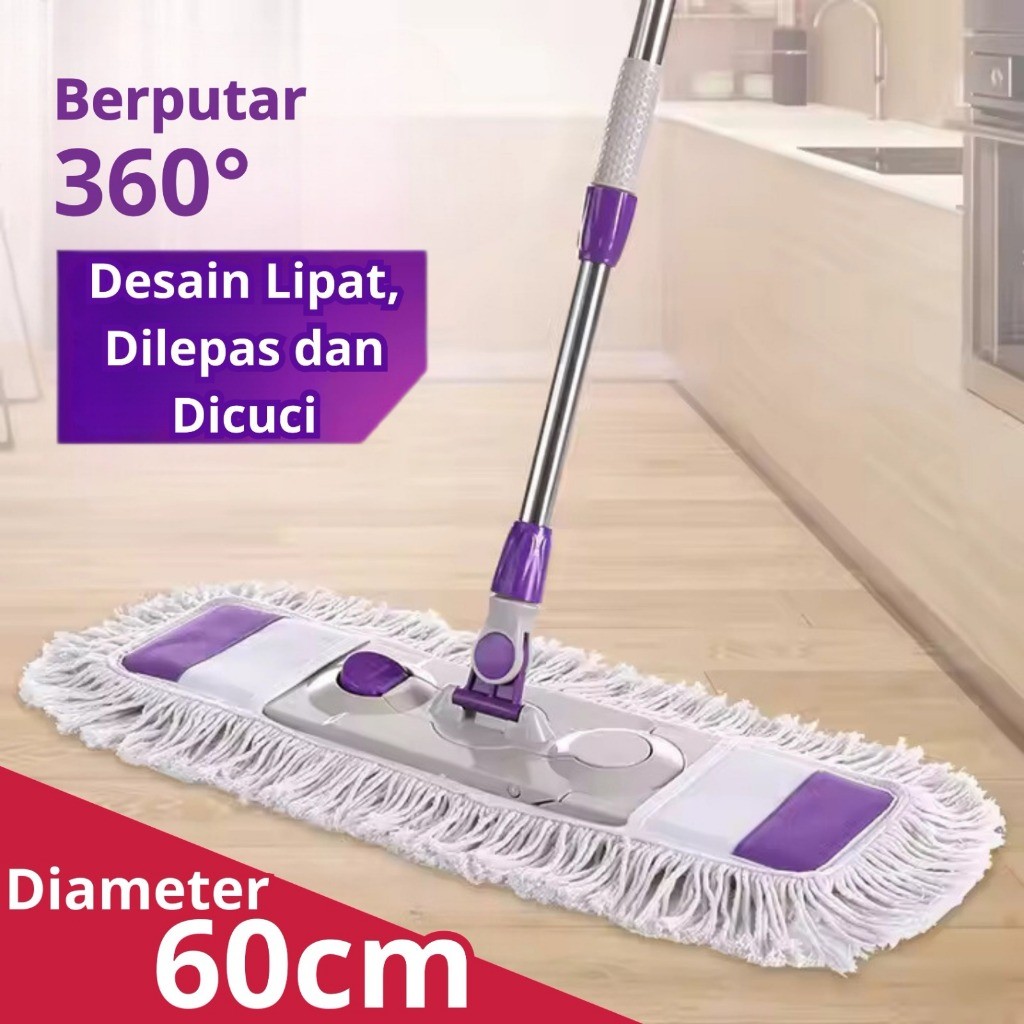 Pel Lantai Datar Pusat Perbelanjaan Hotel Rumah Tangga bisa Basah dan Kering kain pel bisa reffil