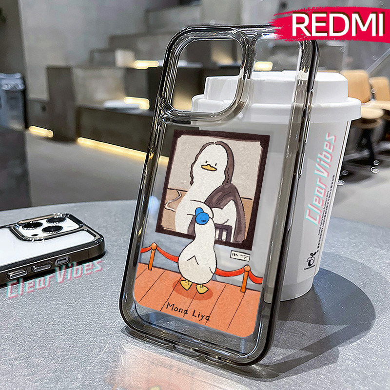 Lucu Mona-Lisa-Duck Glossy PC HardCase CASE REDMI-Note 14 12 13 14-Pro Redmi-13C 9C 12C A3 10C 11 9 