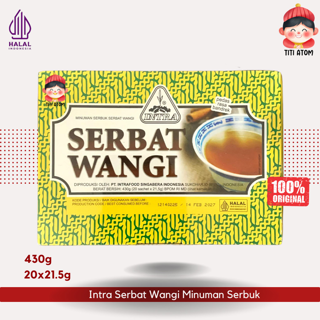 

Intra Serbat Wangi Minuman Serbuk Bubuk Kotak 430g 20x21.5g