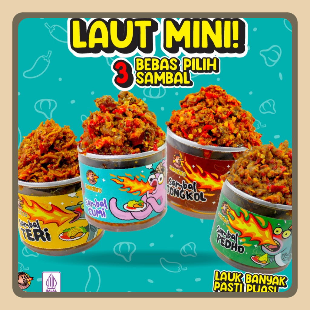 

Sambro - Paket Laut Mini 3x150g Sambal Autentik Nusantara