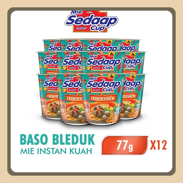 

Sedaap Mie Instan Cup Baso Bleduk 77 gr x12