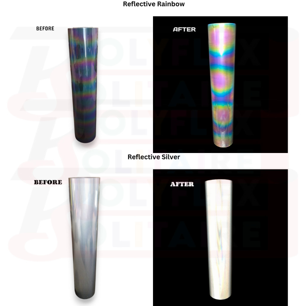 

Polyflex Reflective Rainbow And Silver Made In Korea
