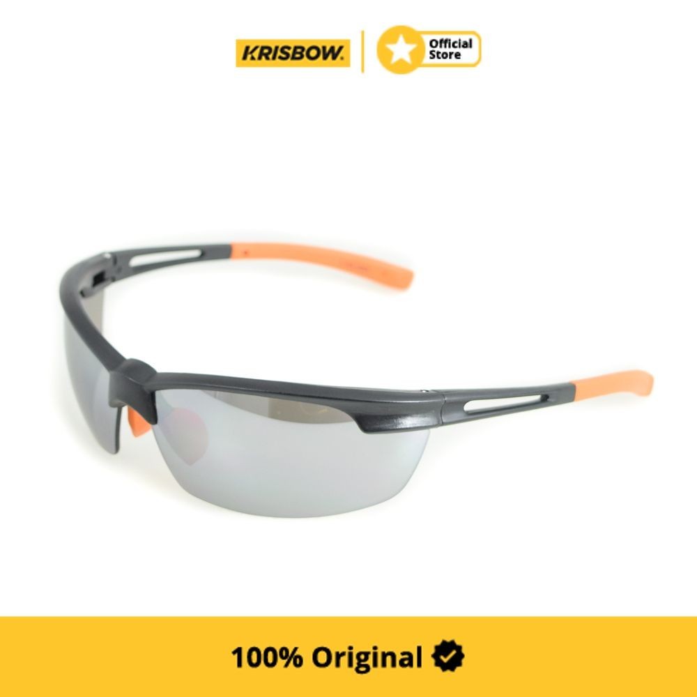 Original Krisbow Spectacle Kacamata Safety + Nosepad (Lensa Perak)