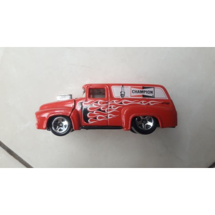 DIECAST  HOTWHEELS  '56 FORD TRUCK RED R7532 LOOSE