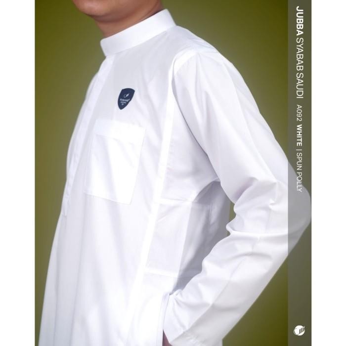 SAMASE Jubba Syabab 3 Baju Jubah Anak Remaja Lengan Panjang - White, 21